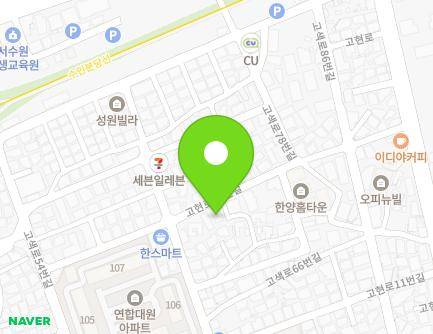 경기도 수원시 권선구 고현로25번길 39 (고색동, 리아체) 지도