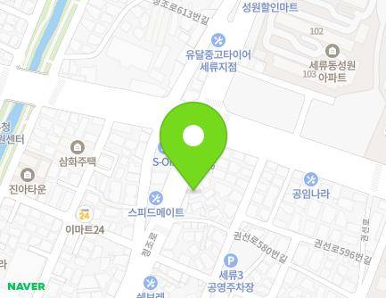 경기도 수원시 권선구 정조로 596 (세류동) 지도