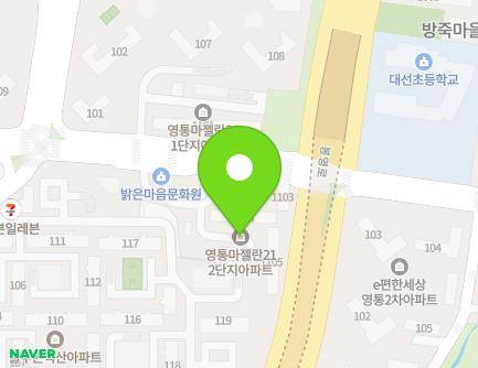 경기도 수원시 영통구 영통로154번길 116 (망포동, 영통마젤란21아파트(2단지)) 지도