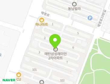 경기도 수원시 영통구 매영로 10 (매탄동, 삼성2차아파트) 지도