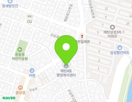 경기도 수원시 영통구 산남로 26-4 (매탄동, 매탄4동주민센터) 지도