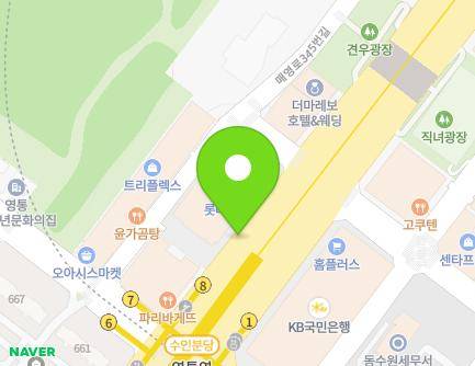 경기도 수원시 영통구 봉영로 1577-1 (영통동, 구두수선대14) 지도