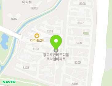경기도 수원시 영통구 대학로 98 (이의동, 광교호반베르디움트라엘) 지도