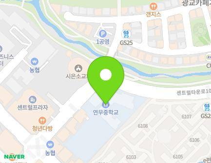 경기도 수원시 영통구 센트럴타운로100번길 30 (이의동, 연무중학교) 지도