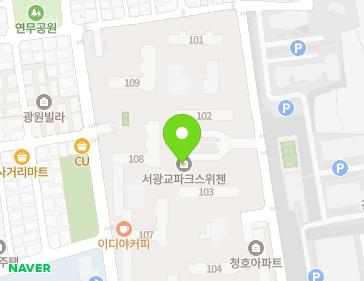 경기도 수원시 장안구 창훈로 30 (연무동, 서광교파크스위첸) 지도