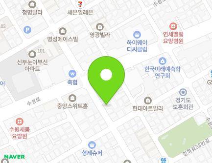 경기도 수원시 장안구 영화로 54 (영화동, 후디스아기밀) 지도