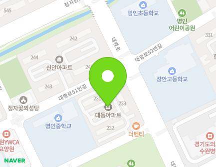 경기도 수원시 장안구 대평로39번길 8 (정자동, 꽃뫼노을마을대동아파트) 지도