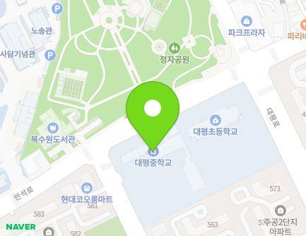 경기도 수원시 장안구 만석로68번길 7 (정자동, 대평중학교) 지도