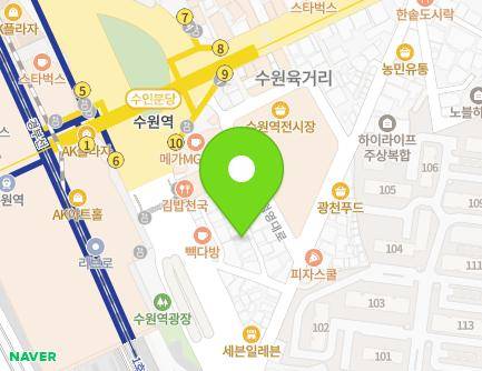 경기도 수원시 팔달구 덕영대로935번길 9-7 (매산로1가) 지도