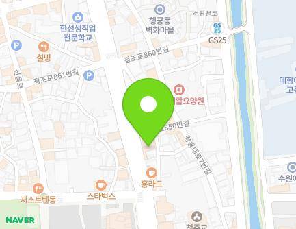 경기도 수원시 팔달구 정조로 848-1 (북수동, 정월재Building) 지도