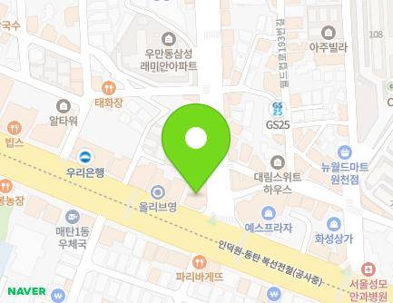 경기도 수원시 팔달구 아주로 3 (우만동, 대학빌딩) 지도