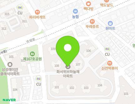 경기도 수원시 팔달구 수성로244번길 25 (화서동, 화서위브하늘채) 지도