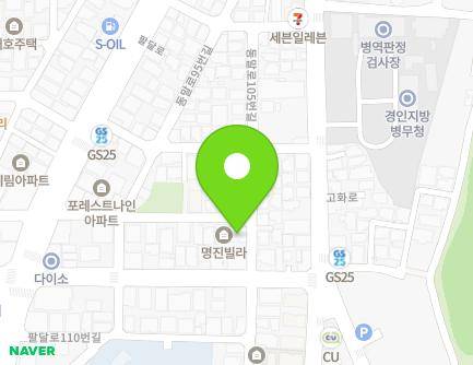 경기도 수원시 팔달구 동말로105번길 5 (화서동, 한성빌라) 지도