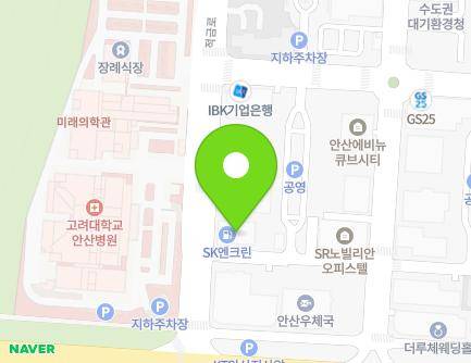 경기도 안산시 단원구 적금로 114 (고잔동, SK고잔주유소) 지도