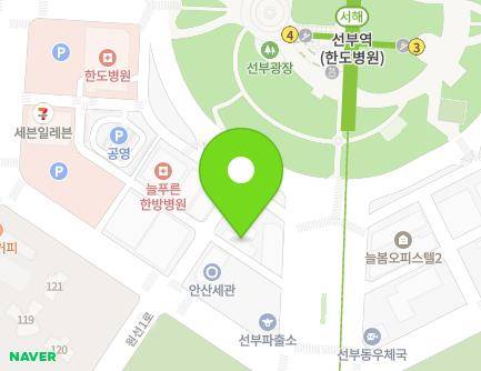 경기도 안산시 단원구 선부광장로 87 (선부동) 지도