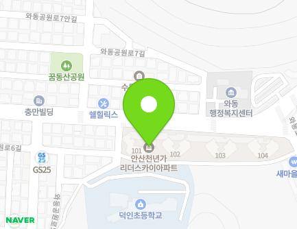 경기도 안산시 단원구 와동로 125 (와동, 천년가리더스카이) 지도