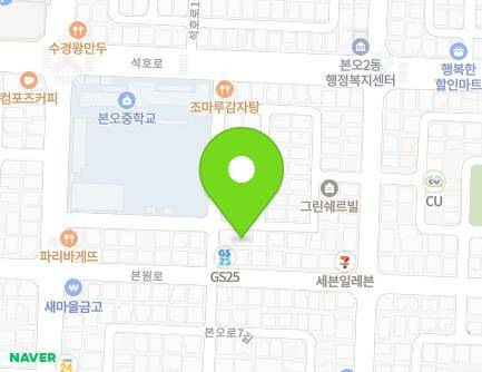 경기도 안산시 상록구 본오로8길 16 (본오동, 한솔리치빌) 지도