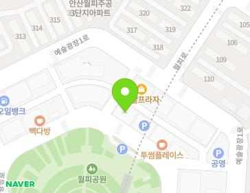 경기도 안산시 상록구 예술광장로 23 (월피동) 지도