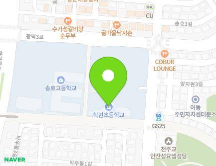 경기도 안산시 상록구 석호로 6 (이동, 학현초등학교) 지도
