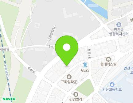 경기도 안산시 상록구 청룡1길 17 (장상동, 이림그린타운) 지도