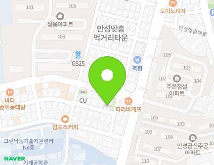 경기도 안성시 비룡3길 6 (당왕동, 예지원룸) 지도