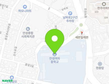 경기도 안성시 중앙2길 111 (봉남동, 안성여자중학교) 지도