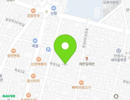경기도 안성시 중앙5길 9 (연지동, 지안빌라트) 지도