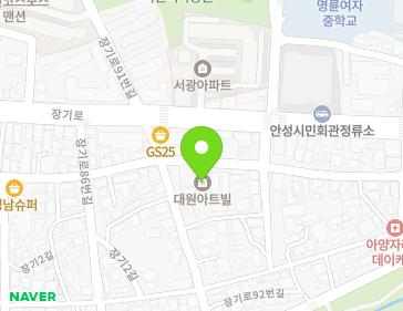 경기도 안성시 장기1길 92 (옥천동, 대원아트빌) 지도