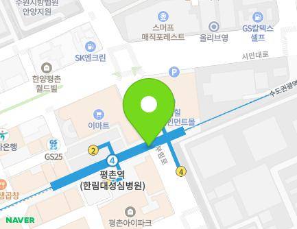 경기도 안양시 동안구 관평로182번길 80-2 (관양동, 동안구가로판매대2005-00083) 지도