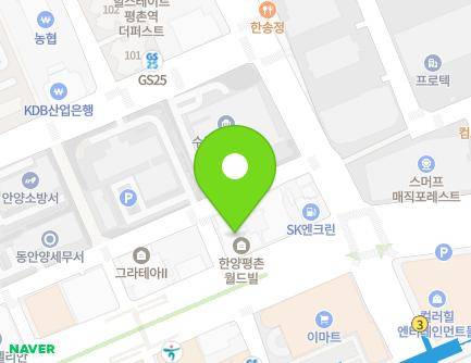 경기도 안양시 동안구 시민대로 295 (관양동, 평촌월드빌) 지도