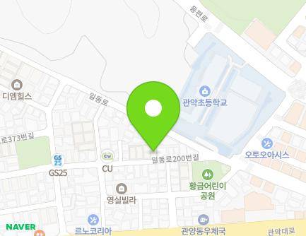 경기도 안양시 동안구 일동로200번길 16 (관양동, 효성빌라) 지도