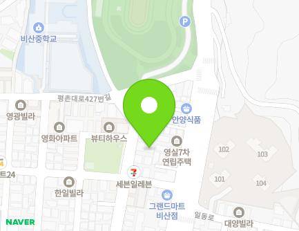 경기도 안양시 동안구 평촌대로411번길 14-10 (비산동, 현대빌라) 지도