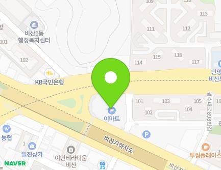 경기도 안양시 동안구 관악대로 104 (비산동, 부방유통) 지도