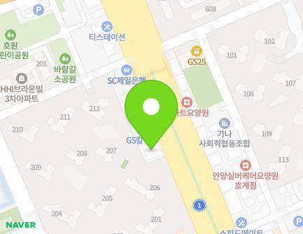 경기도 안양시 동안구 경수대로 597 (호계동, 영신빌딩) 지도