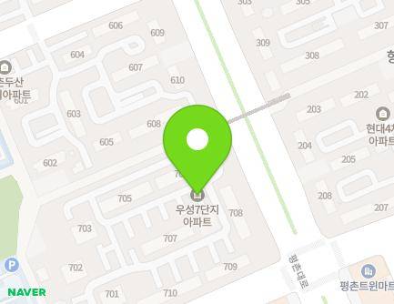 경기도 안양시 동안구 귀인로 157 (호계동, 목련우성7차아파트) 지도
