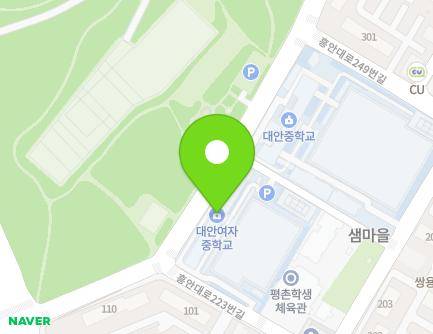 경기도 안양시 동안구 흥안대로223번길 46 (호계동, 대안여자중학교) 지도
