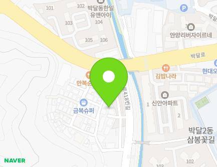 경기도 안양시 만안구 박달로416번길 13 (박달동, 동현하이츠빌라) 지도