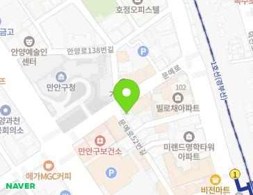 경기도 안양시 만안구 문예로 52 (안양동) 지도