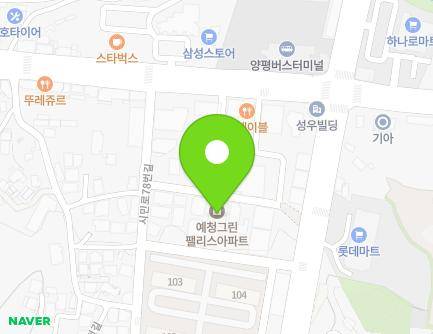 경기도 양평군 양평읍 시민로78번길 9-8 (예청팰리스아파트) 지도