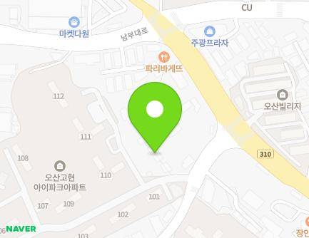 경기도 오산시 남부대로 430-8 (고현동, 우주라이프하우스) 지도
