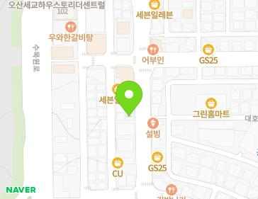 경기도 오산시 대호로 81 (궐동, 민트아파트) 지도