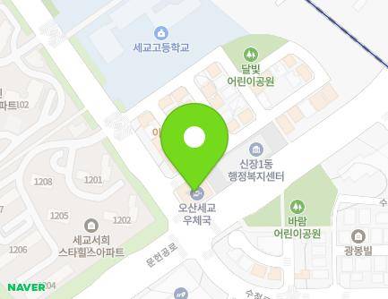 경기도 오산시 문헌공로 37 (금암동, 오산세교우체국) 지도