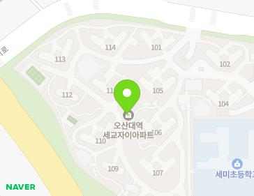 경기도 오산시 삼미로 34 (내삼미동, 오산대역세교자이) 지도