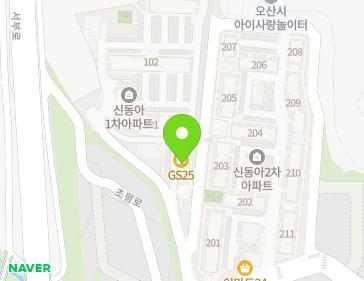 경기도 오산시 초평로 37 (서동, 신동아아파트) 지도