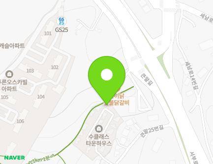 경기도 오산시 큰말25번북길 17 (세교동, 수클래스타운하우스) 지도