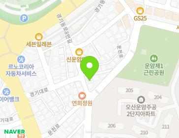 경기도 오산시 운천로 135-4 (오산동, 희망미용실) 지도