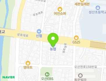 경기도 오산시 성호대로 32 (오산동, 오산농협) 지도