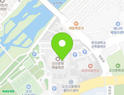 경기도 오산시 경기동로 41 (오산동, 문화예술회관) 지도