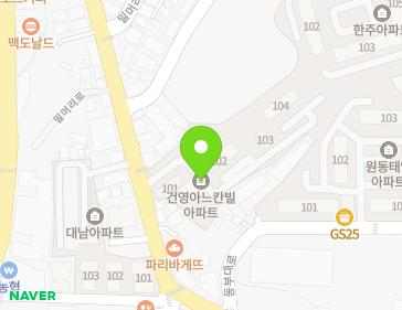 경기도 오산시 밀머리로 35 (원동, KS건영아느칸빌아파트) 지도