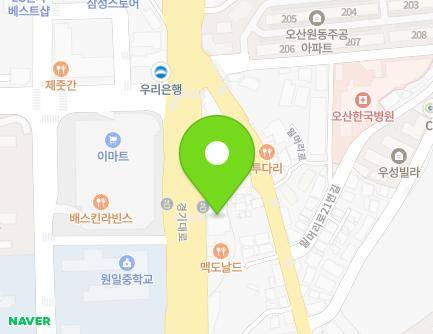 경기도 오산시 경기대로 174 (원동, 다모아프라자) 지도